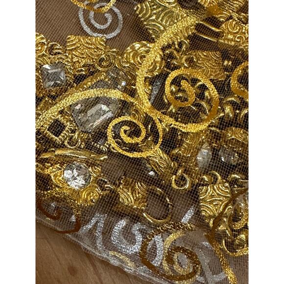 Mystery Jewelry Bag - Prom Formal Fancy Regency Gold Rhinestones - Picture 6 of 6